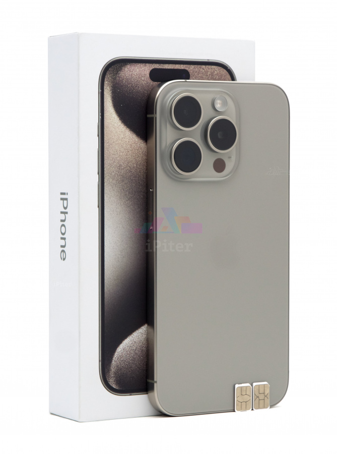 Фото Купить Apple iPhone 15 Pro 256Gb <br> Natural Titanium (Природный титан) Nano-Sim + Nano-Sim по низкой цене в
