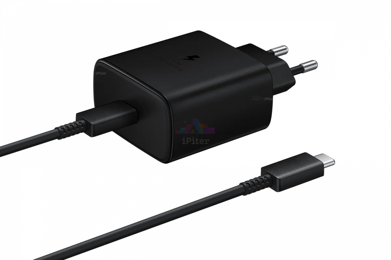 Фото Купить Сетевое зарядное устройство Samsung 45W PD Adapter USB-C to USB-C Cable (Чёрный) по низкой цене в