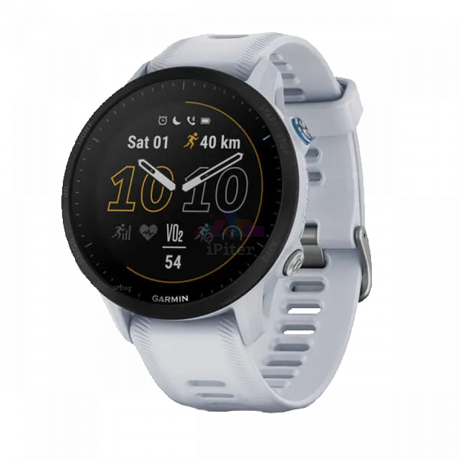 Фото Купить Умные часы Garmin Forerunner 955 с белым ремешком по низкой цене в