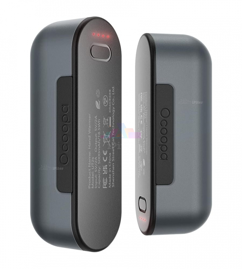Фото Купить Портативная электрическая грелка для рук Ocoopa UT2s Gray по низкой цене в