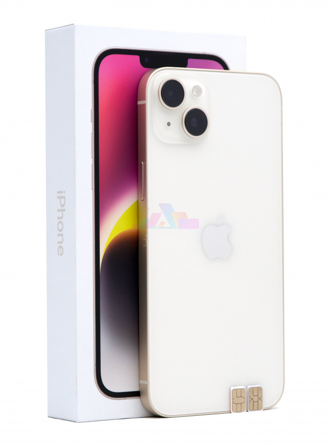Фото Купить Apple iPhone 14 Plus 128Gb<br> Starlight (Сияющая звезда) Nano-Sim + Nano-Sim по низкой цене в