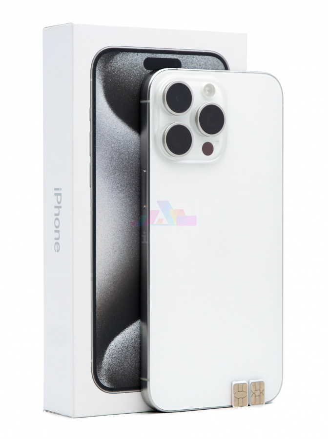 Фото Купить Apple iPhone 15 Pro Max 256Gb <br> White Titanium (Белый титан) Nano-Sim + Nano-Sim по низкой цене в