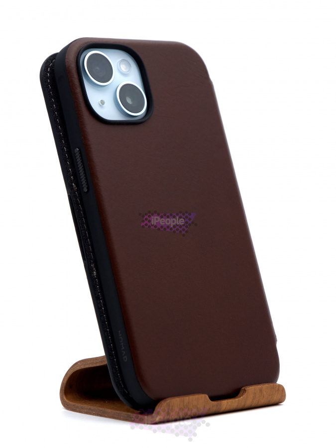 Фото Купить Чехол Nomad Modern Leather Folio для iPhone 15 Коричневый по низкой цене в