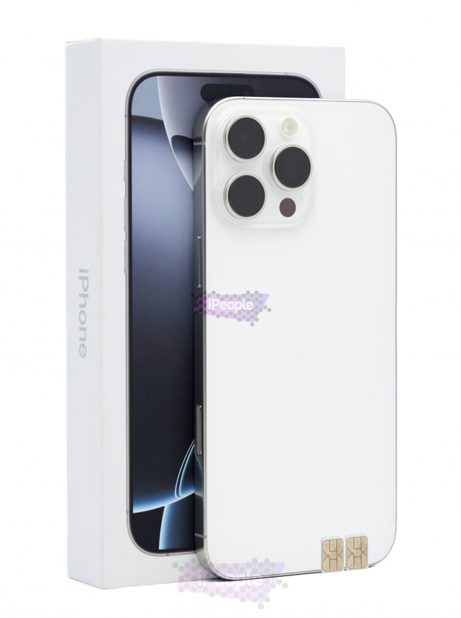 Фото Купить Apple iPhone 16 Pro Max 512Gb <br> White Titanium (Белый титан) Nano-Sim + Nano-Sim по низкой цене в