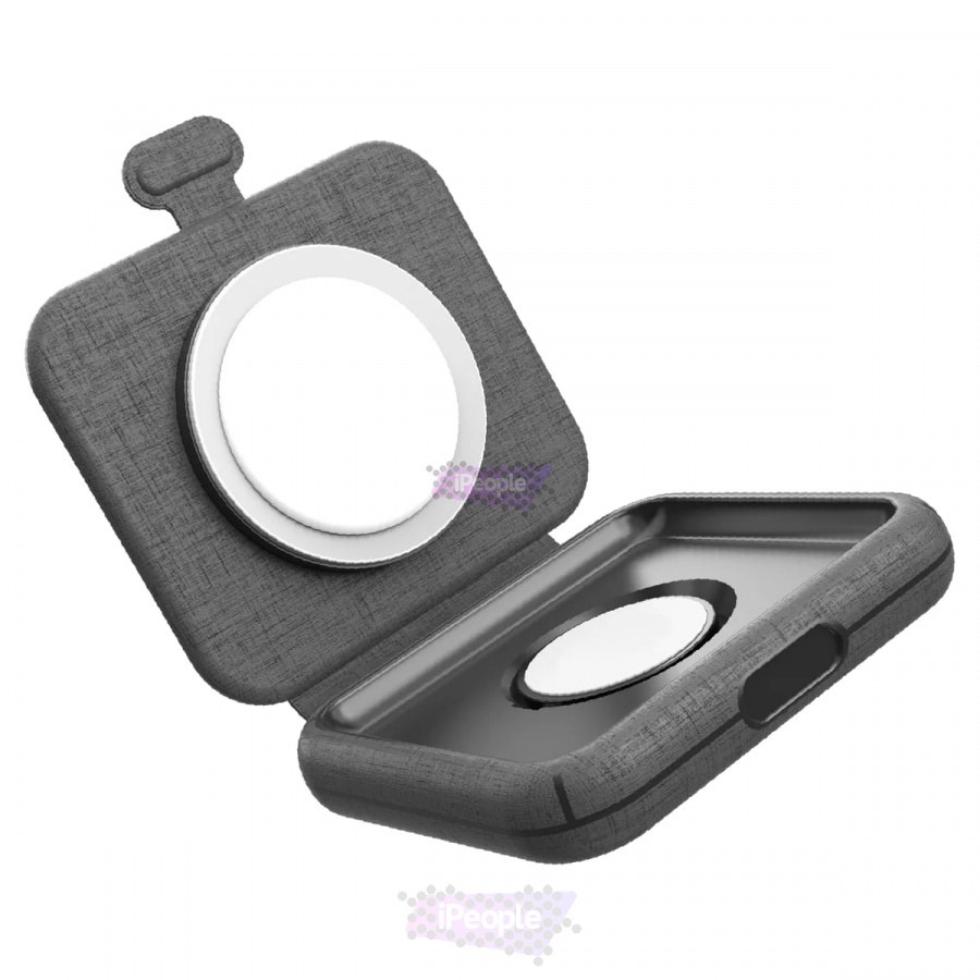 Фото Купить Беспроводная зарядка Momax Q.Mag Go 2-in-1 MagSafe 20W (Gray) по низкой цене в