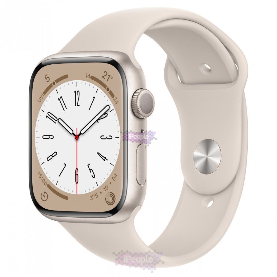 Фото Купить Apple Watch Series 8 (MNP23) <br>45 мм Корпус из алюминия «Starlight» Спортивный ремешок S/M/L по низкой цене в