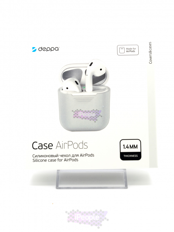 Фото Силиконовый чехол Deppa AirPods Case 1.4мм, Белый