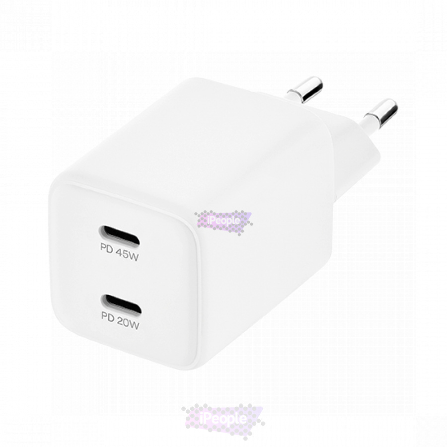Фото Купить Сетевое зарядное устройство uBear Bridge Wall Charger 45W USB-C (Белый) по низкой цене в
