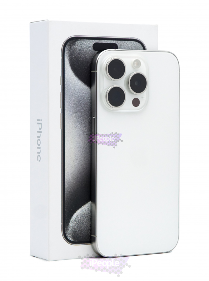 Фото Купить Apple iPhone 15 Pro 128Gb <br> White Titanium (Белый титан) eSim + eSim по низкой цене в