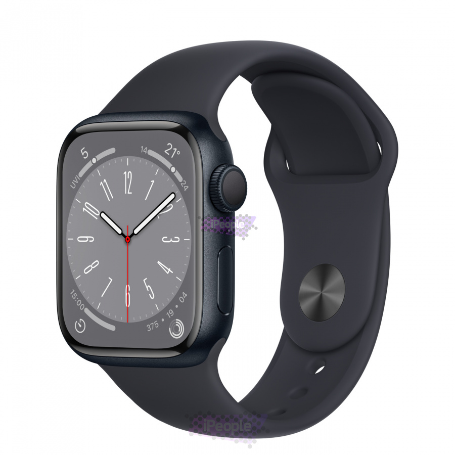 Фото Купить Apple Watch Series 8 (MNU83) <br>41 мм Корпус из алюминия «Midnight» Спортивный ремешок M/L по низкой цене в