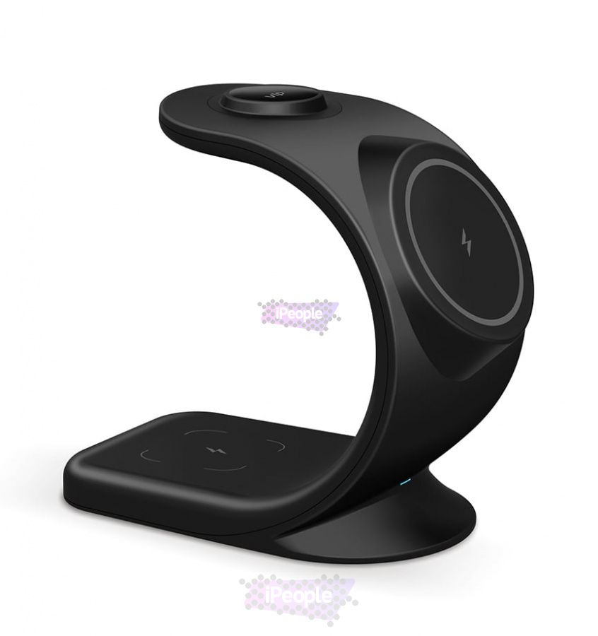 Фото Купить Беспроводная зарядка VLP Powerstand 3-in-1 (Чёрный) по низкой цене в
