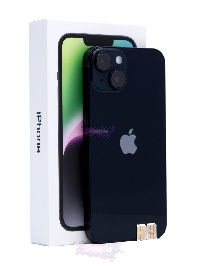 Фото Купить Apple iPhone 14 128Gb <br> Midnight (Тёмная ночь) Nano-Sim + Nano-Sim по низкой цене в