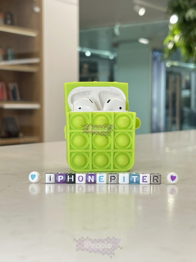 Фото Чехол POP IT для AirPods 2 (Зелёный), Зелёный