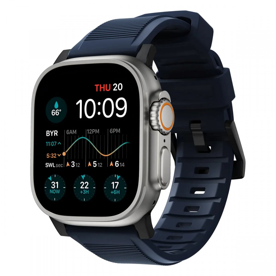 Фото Купить Ремешок Nomad Rugged для Apple Watch 45 / 46 / Ultra (Синий) по низкой цене в