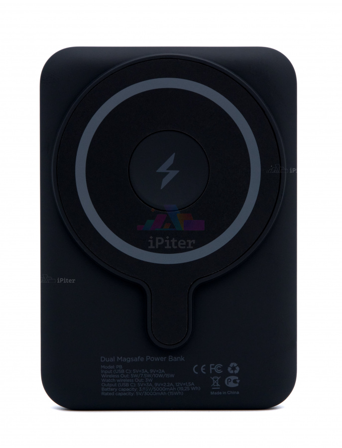 Фото Внешний аккумулятор VLP Dual MagSafe 5000 mAh (Чёрный), Чёрный