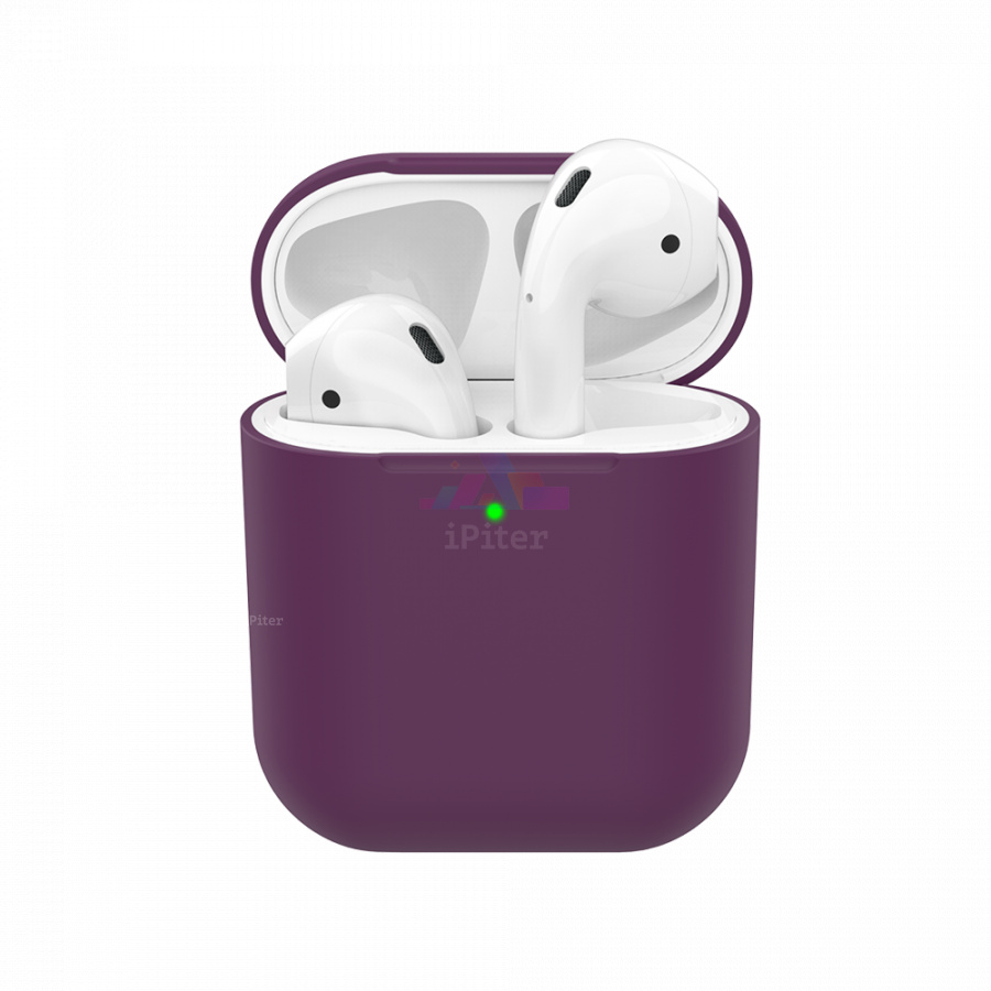 Фото Силиконовый чехол Ultra Slim для AirPods 1/2 (Сиреневый), Сиреневый