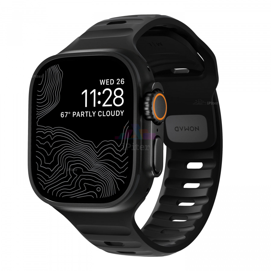 Фото Купить Ремешок Nomad Sport для Apple Watch 45 / 46 / Ultra (Чёрный) по низкой цене в
