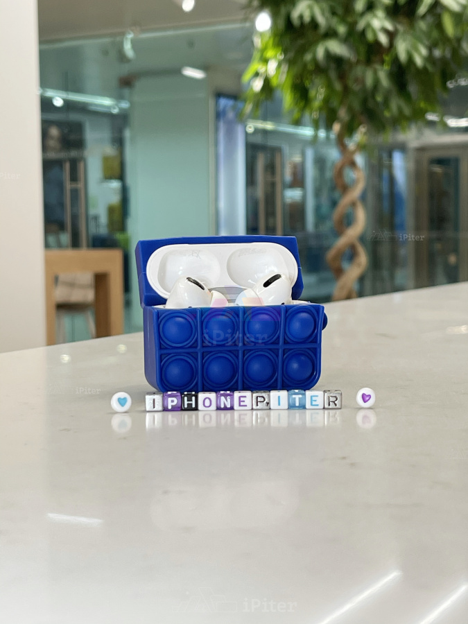 Фото Чехол POP IT для AirPods Pro (Синий), Синий