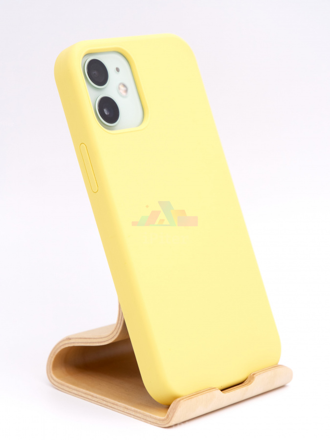 Фото Силиконовый чехол Candy для iPhone 12 mini, Бледно-желтый