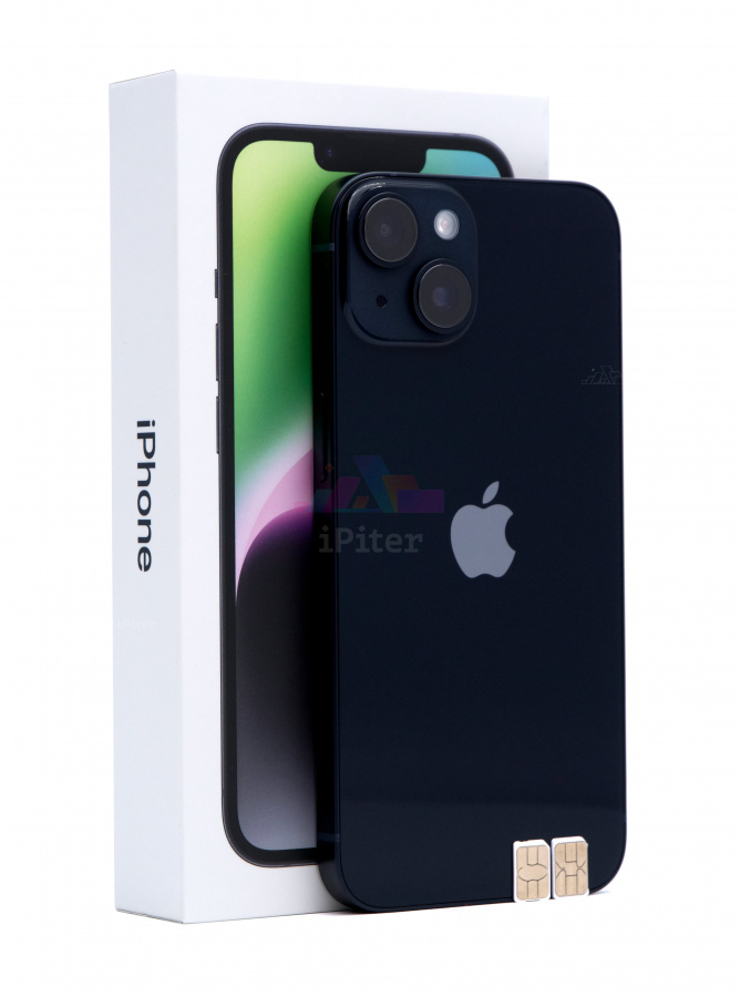 Фото Купить Apple iPhone 14 256Gb <br> Midnight (Тёмная ночь) Nano-Sim + Nano-Sim по низкой цене в