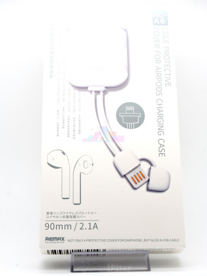 Фото Чехол для AirPods 2/1 с кабелем RC-A6, Белый