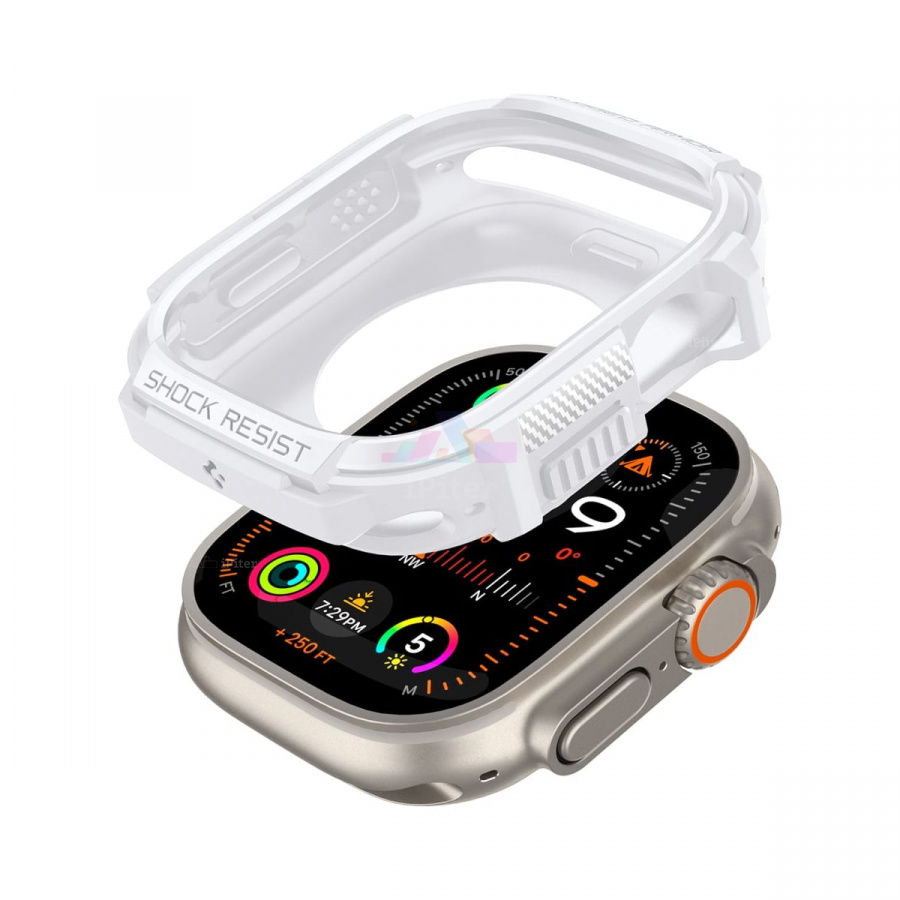 Фото Купить Чехол Spigen Rugged Armor для Apple Watch Ultra (Белый) по низкой цене в