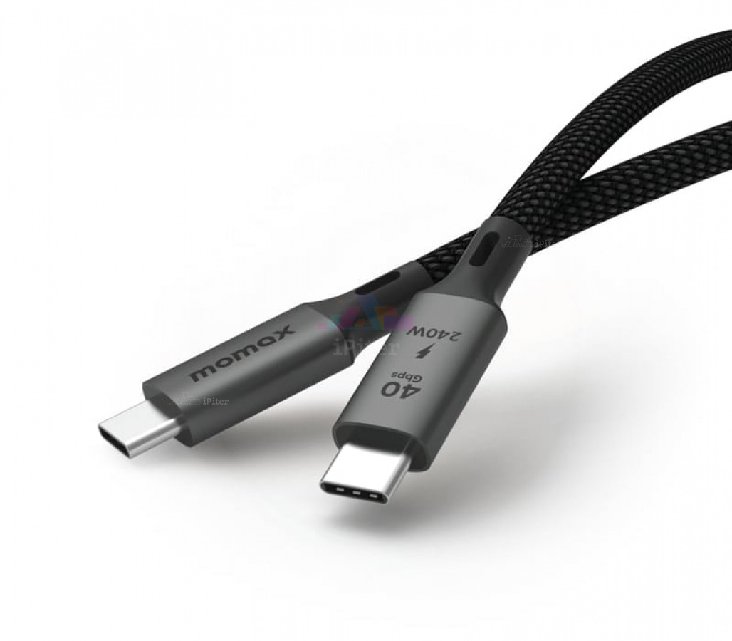 Фото Кабель Momax Elite 240W USB-C to USB-C 1m (Чёрный), Чёрный