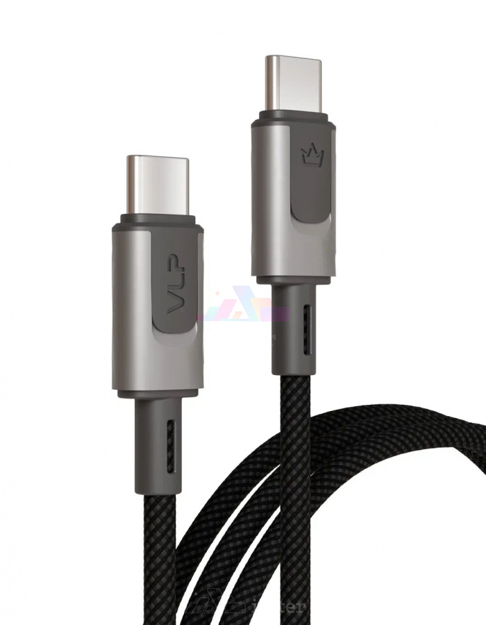 Фото Кабель VLP Force Line USB-C to USB-C 1.2м 100W (Чёрный), Чёрный