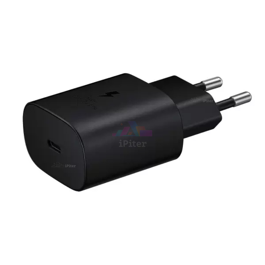 Фото Купить Сетевое зарядное устройство Samsung 25W PD Adapter USB-C (Чёрный) по низкой цене в