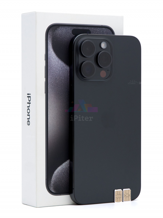 Фото Купить Apple iPhone 15 Pro Max 512Gb <br> Black Titanium (Чёрный титан) Nano-Sim + Nano-Sim по низкой цене в
