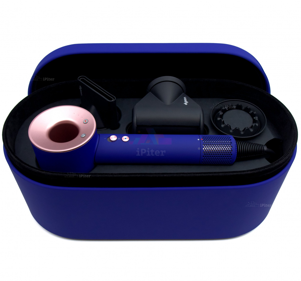 Фото Купить Фен Dyson Supersonic HD08 Blue/Rose (5 насадок) по низкой цене в