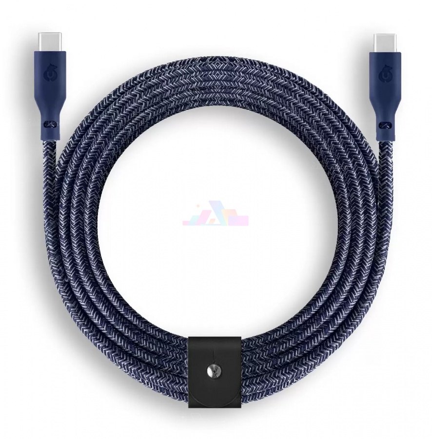 Фото Кабель uBear Trend Cable USB-C to USB-C 2.4м (Синий), Синий