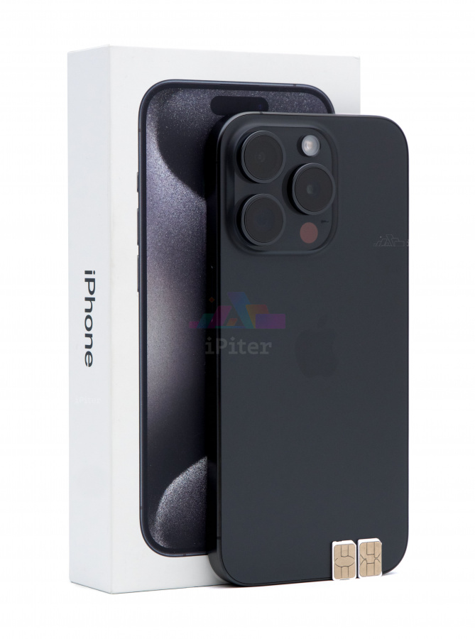 Фото Купить Apple iPhone 15 Pro 512Gb <br> Black Titanium (Чёрный титан) Nano-Sim + Nano-Sim по низкой цене в