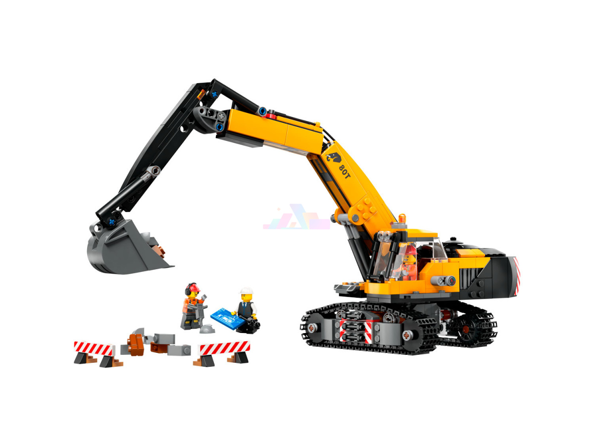 Фото Купить LEGO City 60420 Желтый строительный экскаватор по низкой цене в