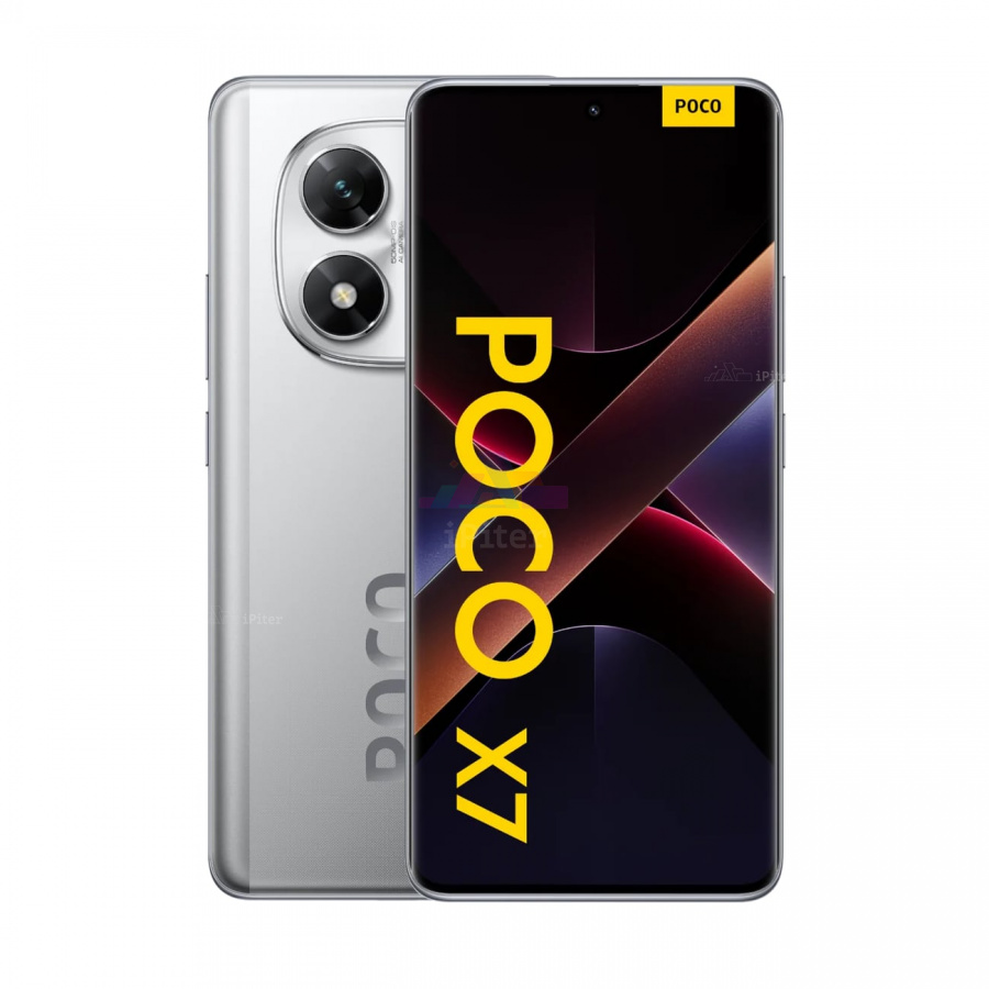 Фото Купить Смартфон Xiaomi Poco X7 5G 8Gb/256Gb (Silver) Nano-Sim + Nano-Sim по низкой цене в