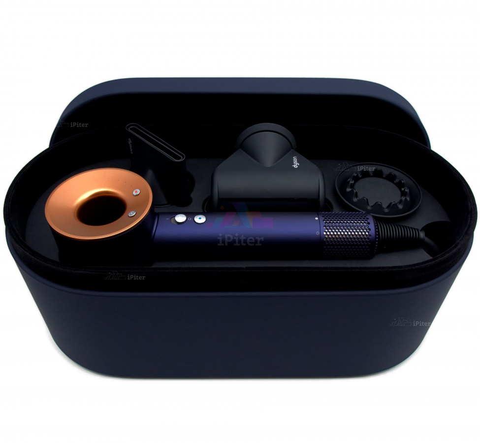 Фото Купить Фен Dyson Supersonic HD07 Prussian Blue/Rich Copper (5 насадок) по низкой цене в