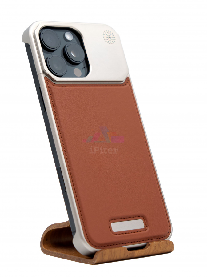 Фото Купить Чехол Aroma Leather для iPhone 16 Pro Max Коричневый по низкой цене в