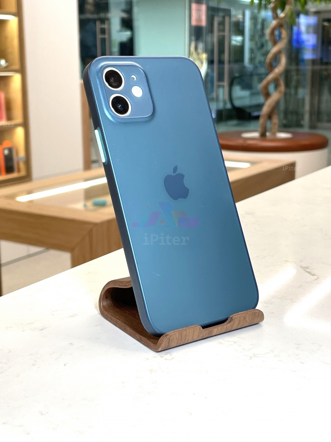 Фото Ультратонкий пластиковый чехол для iPhone 12, Синий