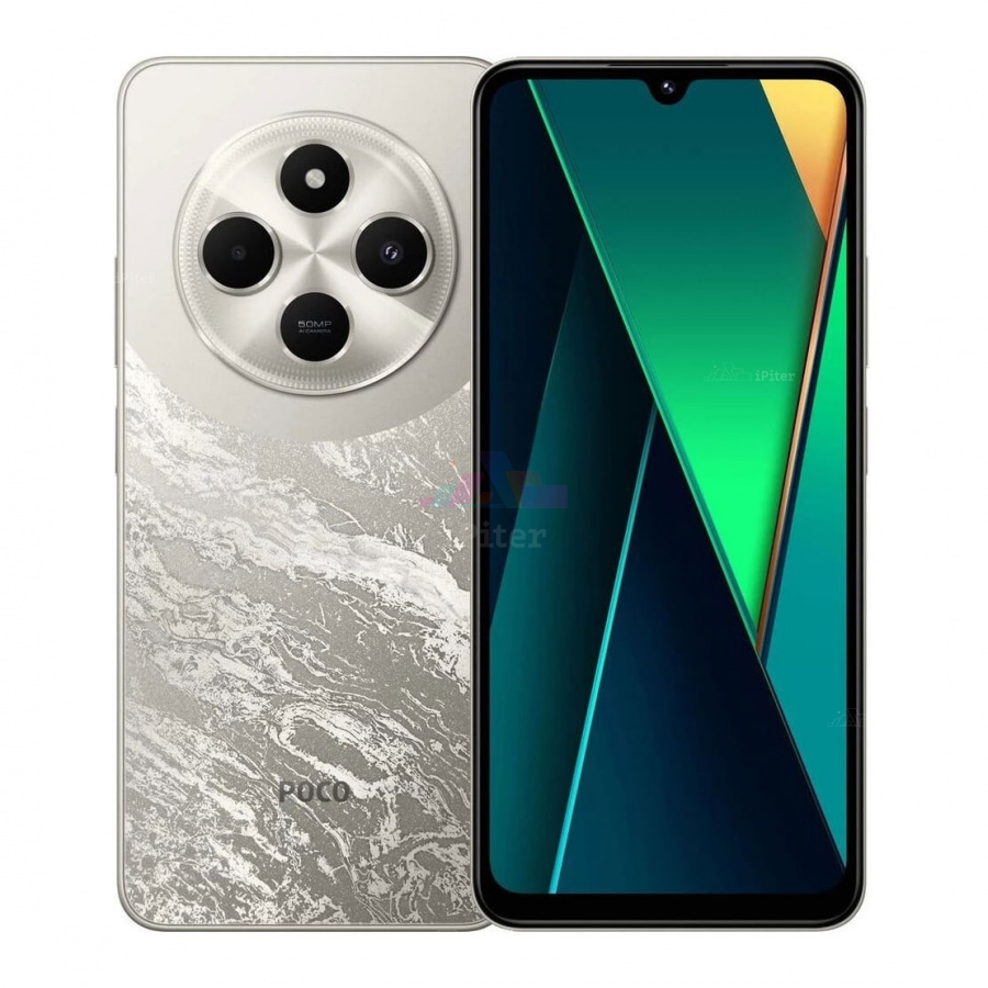Фото Купить Смартфон Xiaomi Poco C75 8Gb/256Gb (Gold) Nano-Sim + Nano-Sim по низкой цене в