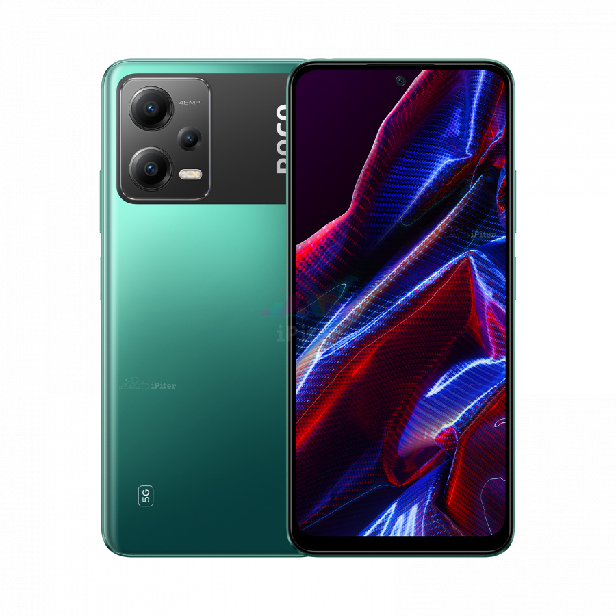 Фото Купить Смартфон Xiaomi Poco X5 5G 6Gb/128Gb (Зелёный) Nano-Sim + Nano-Sim по низкой цене в