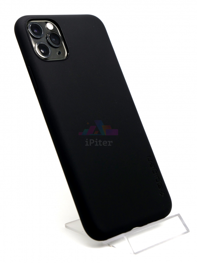 Фото Силиконовый чехол Spigen для iPhone 11 Pro Max, Чёрный