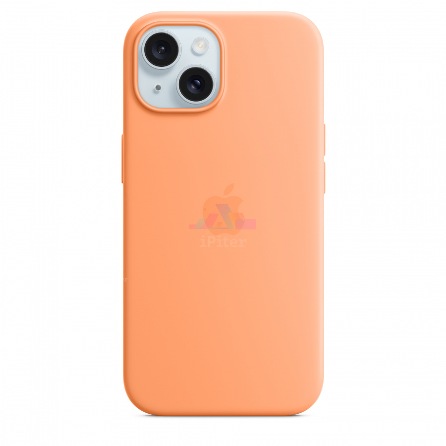 Фото Купить Чехол Apple Silicone Case with MagSafe для iPhone 15 MT0W3 (Оранжевый) по низкой цене в