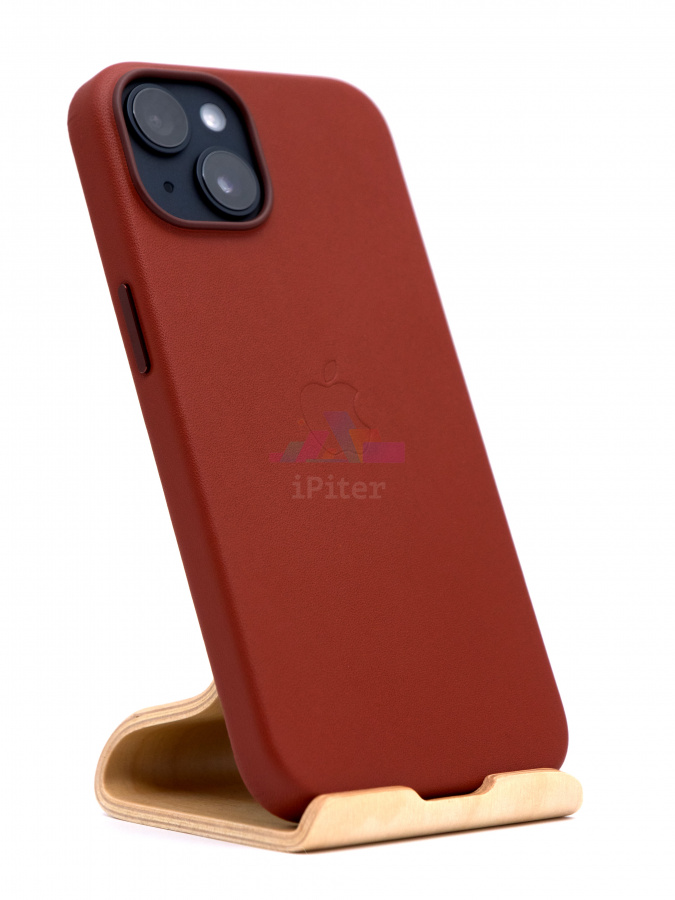 Фото Чехол Apple Leather Case with MagSafe для iPhone 14 MPP73, Коричневый