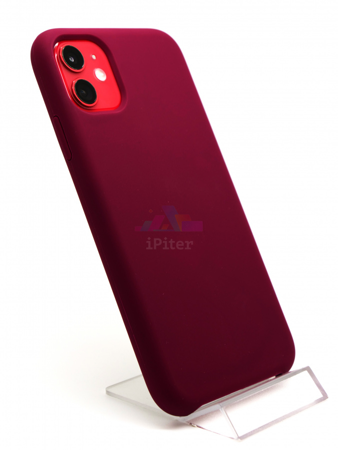 Фото Силиконовый чехол Candy для iPhone 11, Тёмно-бордовый