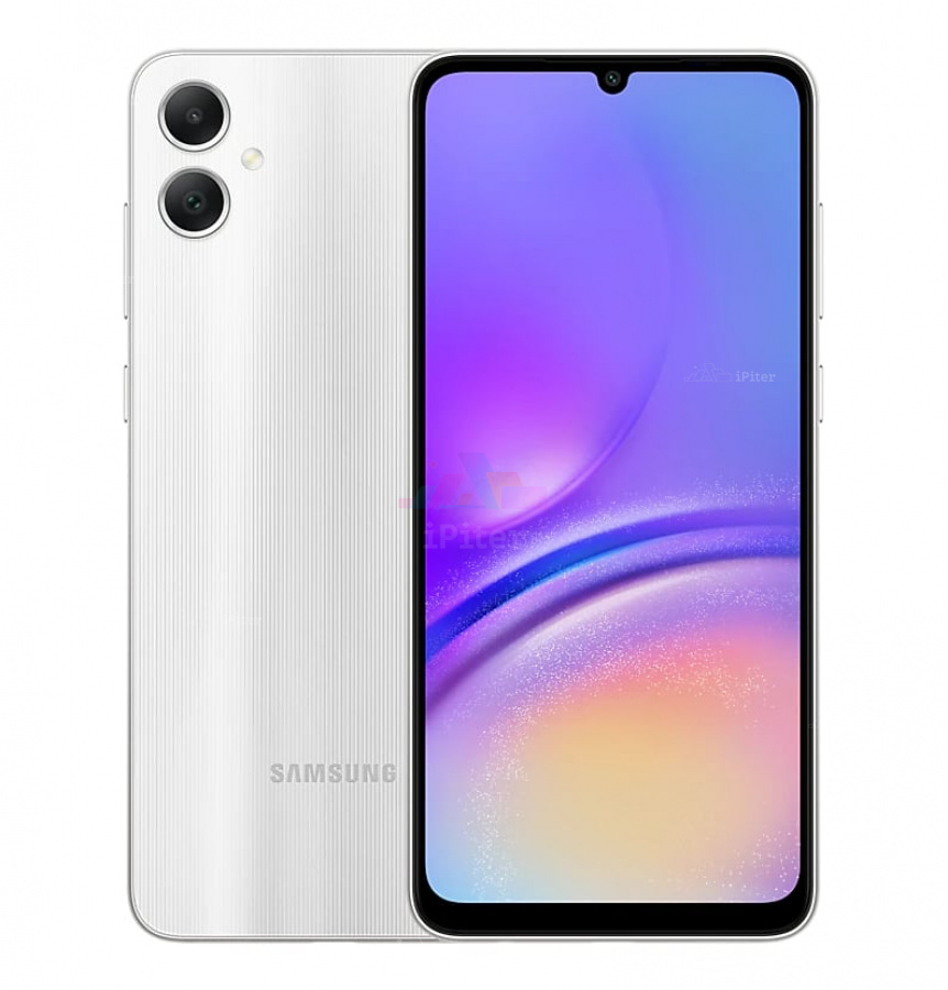 Фото Купить Смартфон Samsung Galaxy A05 4Gb/128Gb (Серебряный) (Nano-Sim + Nano-Sim) по низкой цене в