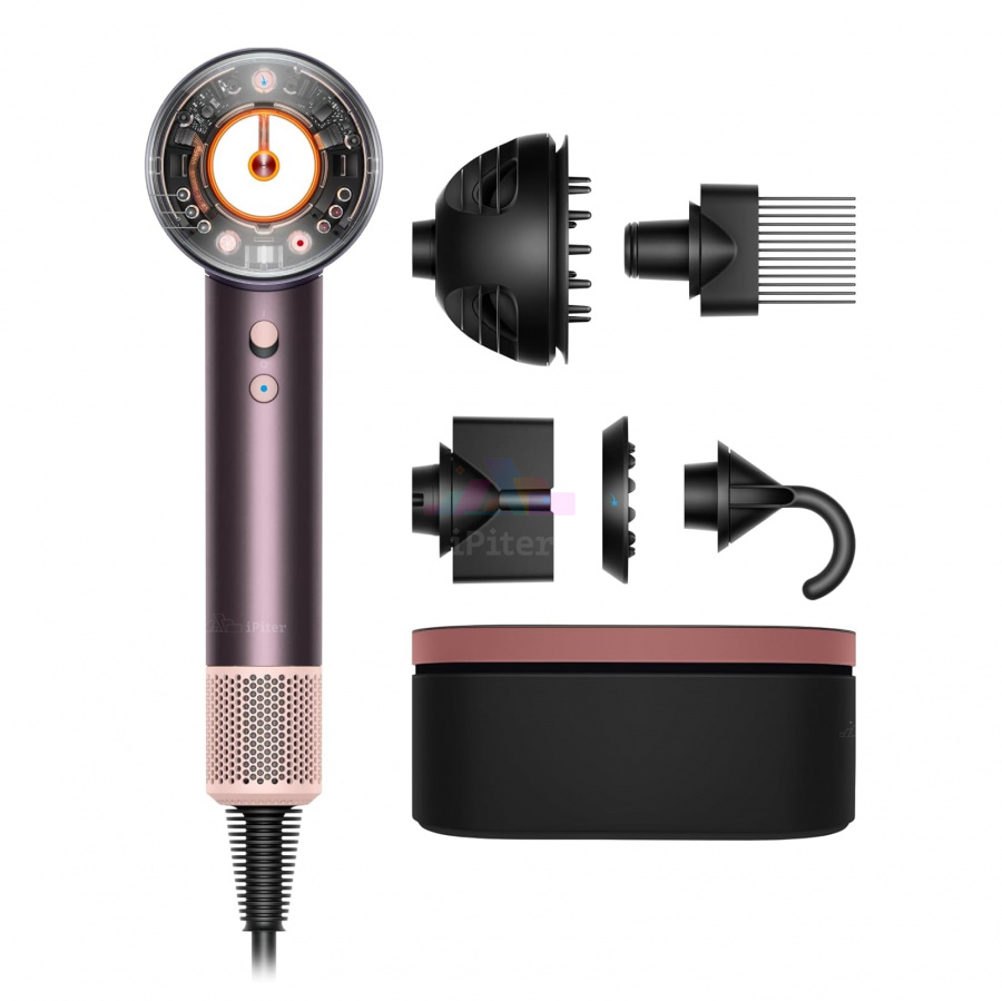 Фото Купить Фен Dyson Supersonic Nural HD16 Jasper Plum (5 насадок) (599003-01) по низкой цене в