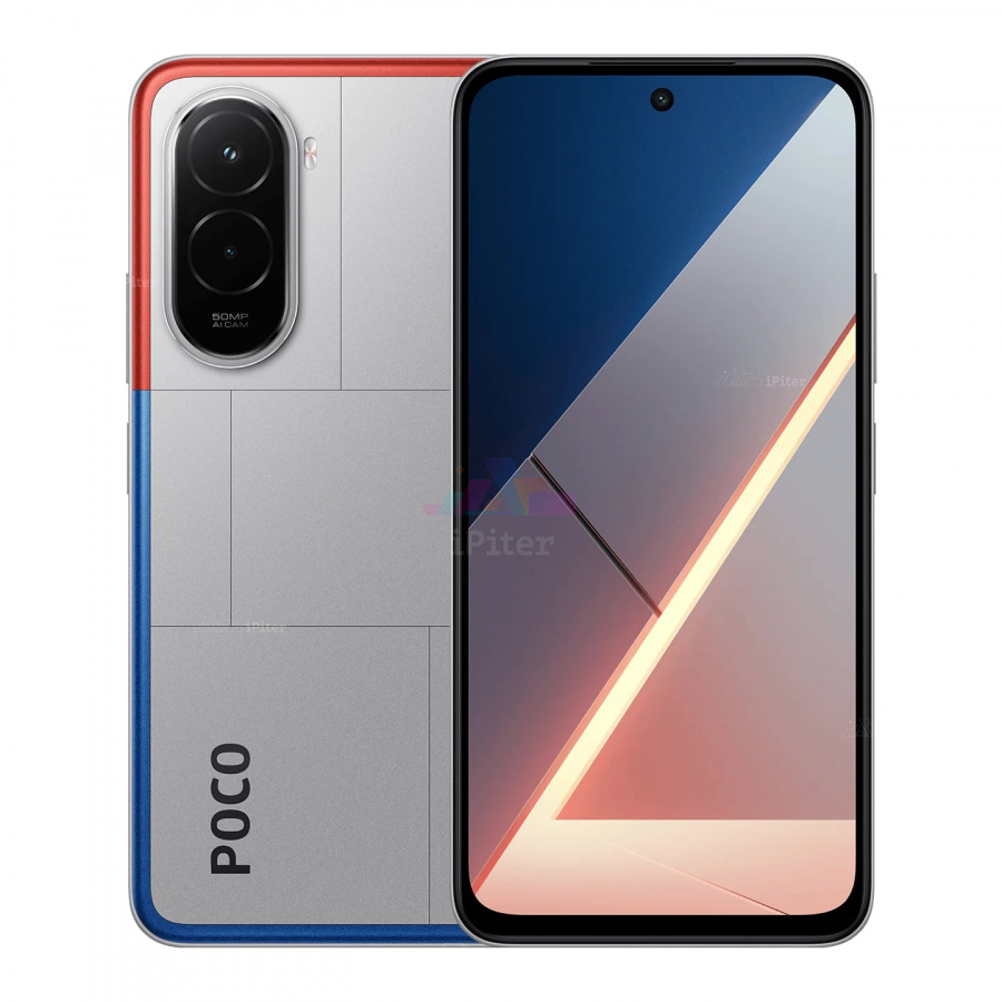 Фото Купить Смартфон Xiaomi Poco M7 8Gb/256Gb (Silver) Nano-Sim + Nano-Sim по низкой цене в