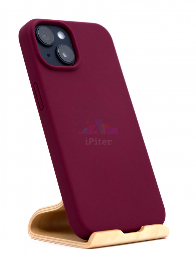 Фото Чехол VLP Silicone case with MagSafe для iPhone 14, Тёмно-бордовый