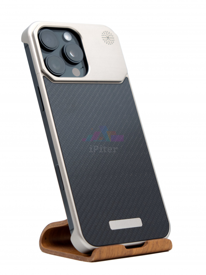 Фото Купить Чехол Aroma Carbon для iPhone 16 Pro Max Titanium по низкой цене в