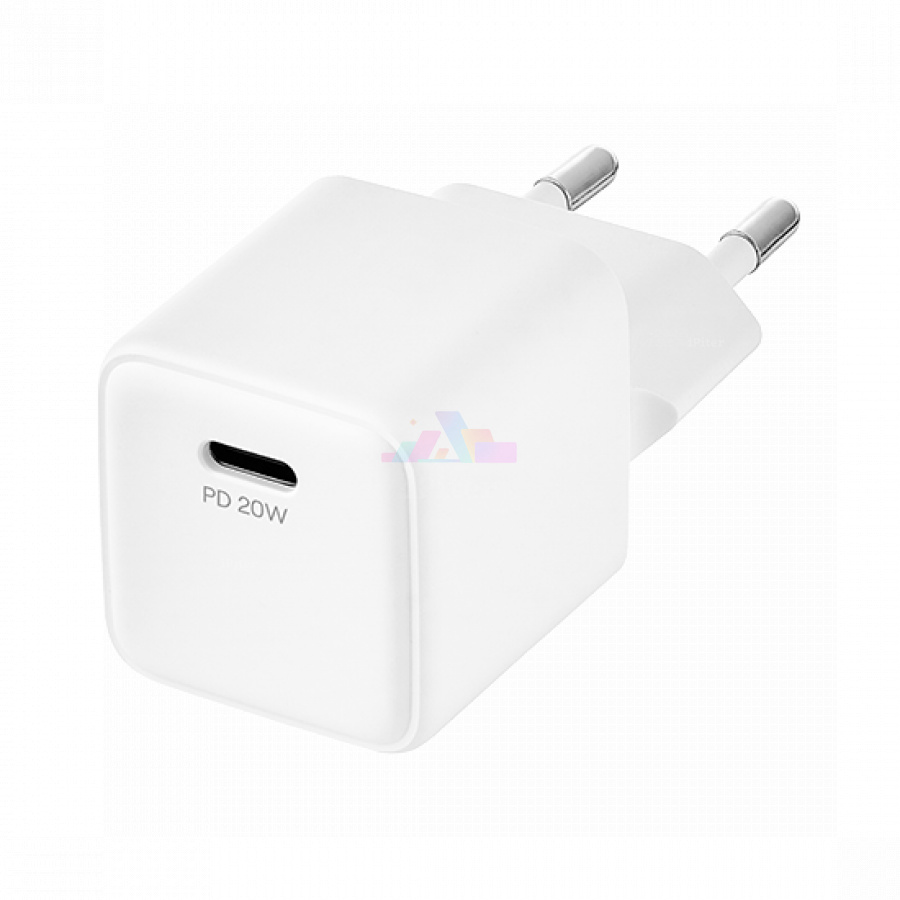 Фото Купить Сетевое зарядное устройство uBear Bridge Wall Charger 20W USB-C (Белый) по низкой цене в